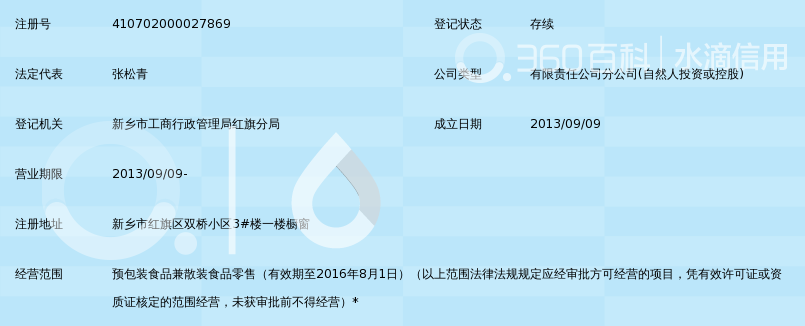 河南绝味食品销售新乡第五分公司
